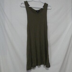 REVAMPED By Sirens | small | Khaki Sleeveless Dress With Back Button Detail
